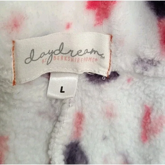 Daydream Pajama Pants Pjs Size Large Wine Glasses Hearts Print Plush Soft - Picture 3 of 7